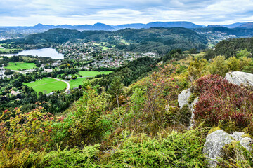 Fototapeta na wymiar beautiful top view, Norway