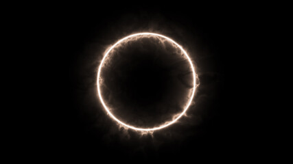 Geometric Minimalistic Background - Circle illustration with electric FX for scifi images and texts © mattiagenini