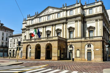 Fototapete Rund La Scala Theater in Milan, Italy  © VinyLove Foto
