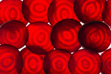 beautiful fresh sliced red beetroot background