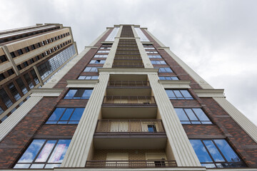 facade of a multistory building from bottom to top