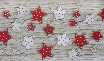 Christmas Ornament On Knit Surface