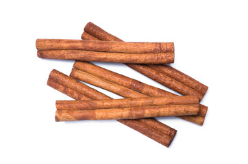 cinnamon stick spice isolated on white background with clipping path.