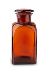 Brown transparent glass jar