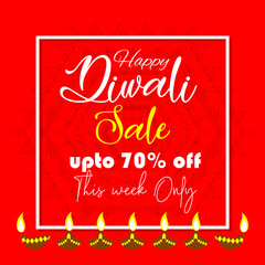 Diwali Sale Offer Banner Vector Art