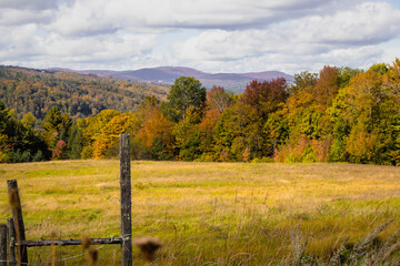Outside in fall autumn in Vermont