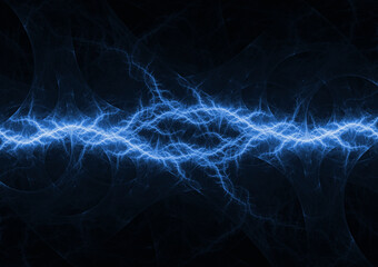 Cool blue abstract lightning, plasma and power element background