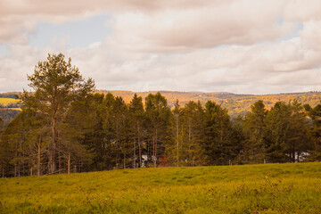 Fototapeta na wymiar Outside in fall autumn in Vermont