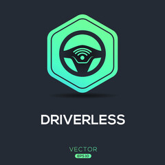 Creative (Driverless) Icon ,Vector sign.