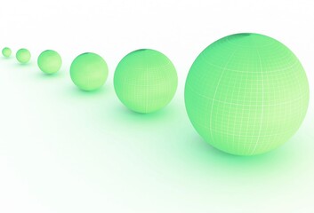 Abstract green 3D balls.