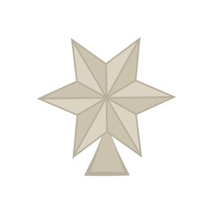 christmas star isolated on white background. Christmas tree decoration