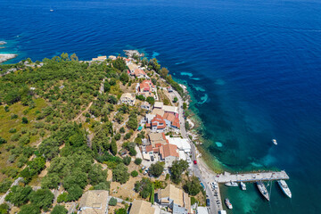 Kassiopi marina at North of Island of Corfu, Greece.