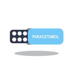 Paracetamol Pills Icon, Tablets, Acetaminophen Medicine - obrazy, fototapety, plakaty