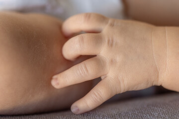 Small hand of a newborn