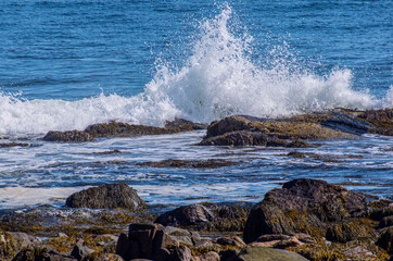 Fototapeta na wymiar forces of nature at work at the coast