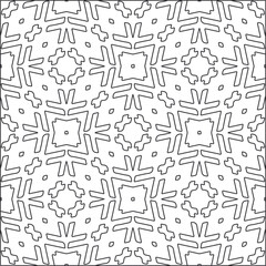 Vector pattern with symmetrical elements . Repeating geometric tiles from striped elements.Monochrome stylish texture.Black and 
white patterns for wallpapers and backgrounds.