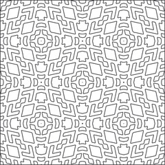 Vector pattern with symmetrical elements . Repeating geometric tiles from striped elements.Monochrome stylish texture.Black and 
white patterns for wallpapers and backgrounds.