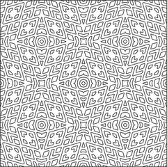 Obraz premium Vector pattern with symmetrical elements . Repeating geometric tiles from striped elements.Monochrome stylish texture.Black and white patterns for wallpapers and backgrounds. 
