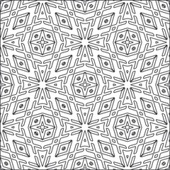 Vector pattern with symmetrical elements . Repeating geometric tiles from striped elements.Monochrome stylish texture.Black and 
white patterns for wallpapers and backgrounds.
