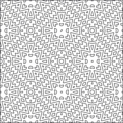 Vector pattern with symmetrical elements . Repeating geometric tiles from striped elements.Monochrome stylish texture.Black and 
white patterns for wallpapers and backgrounds.
