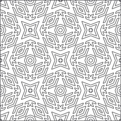 Vector pattern with symmetrical elements . Repeating geometric tiles from striped elements.Monochrome stylish texture.Black and 
white patterns for wallpapers and backgrounds.
