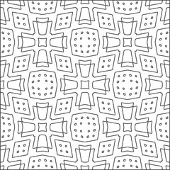  Vector pattern with symmetrical elements . Repeating geometric tiles from striped elements.