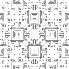 
Vector pattern with symmetrical elements . Repeating geometric tiles from striped elements.