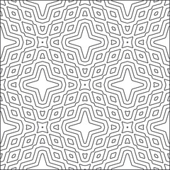 
Vector pattern with symmetrical elements . Repeating geometric tiles from striped elements.