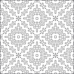 
Vector pattern with symmetrical elements . Repeating geometric tiles from striped elements.