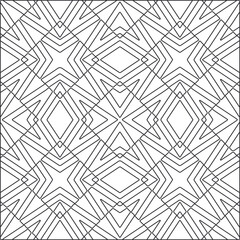 
Vector pattern with symmetrical elements . Repeating geometric tiles from striped elements.