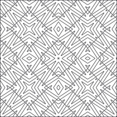 
Vector pattern with symmetrical elements . Repeating geometric tiles from striped elements.