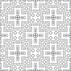 
Vector pattern with symmetrical elements . Repeating geometric tiles from striped elements.