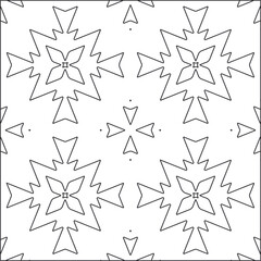 
Vector pattern with symmetrical elements . Repeating geometric tiles from striped elements.