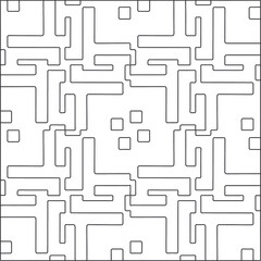 
Vector pattern with symmetrical elements . Repeating geometric tiles from striped elements.