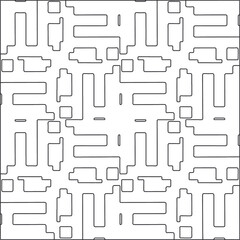 
Vector pattern with symmetrical elements . Repeating geometric tiles from striped elements.