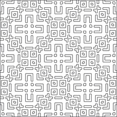 
Vector pattern with symmetrical elements . Repeating geometric tiles from striped elements.