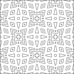 
Vector pattern with symmetrical elements . Repeating geometric tiles from striped elements.