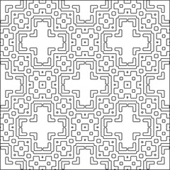 
Vector pattern with symmetrical elements . Repeating geometric tiles from striped elements.