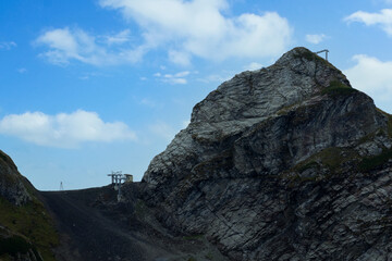 Mountain landscape with clouds without people