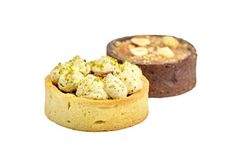 Mini tarts isolated on white
