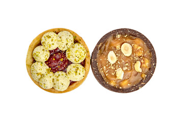 Mini tarts isolated on white