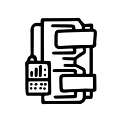 limb massager line vector doodle simple icon