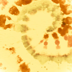 Tie Dye Spiral Background. Yellow Artistic Print. Cool Psychedelic Painting. Tye Die Circle Backdrop. Abstract Texture. Hippie Swirl Effect. Grunge Batik Pattern. Tie Dye Spiral Background.