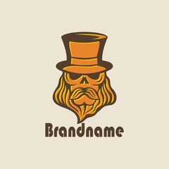 Magician skull head logo.