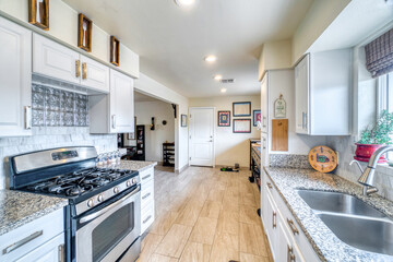 Interior white kitchen
