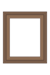 Squared golden vintage wooden frame for your design. Vintage cover. Place for text. Vintage antique gold beautiful rectangular frames for paintings or photographs. Template vector illustration