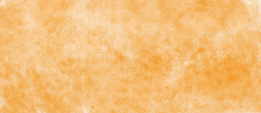 Orange background with grunge texture. Fall and  autumn colors design. Aged vintage texture in warm orange color. Halloween or Thanksgiving Day paper or banner, flyer, poster, brochure, postcard.