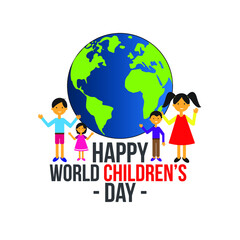 world children's day, universal children day vector design