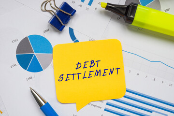  DEBT SETTLEMENT phrase on the sheet.