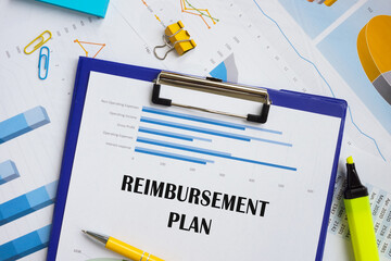 Financial concept meaning Reimbursement Plan with inscription on the page.
